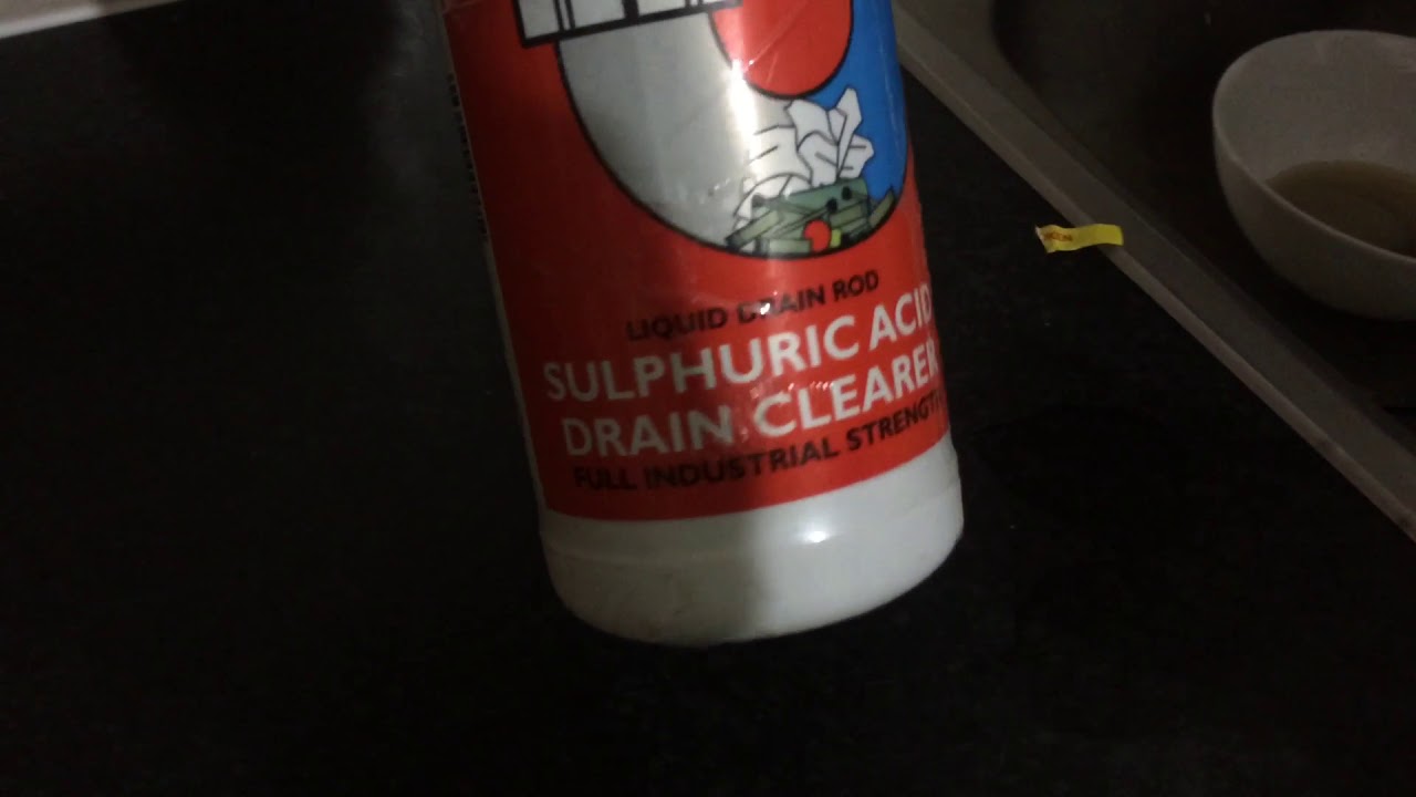 Sulphuric acid drain cleaner